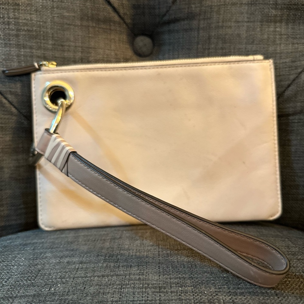 Michael Kors Cream Wristlet Clutch